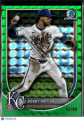 Bobby Witt Jr. 2025 Bowman Chrome Green Geometric Refractor 42/99 KC Royals
