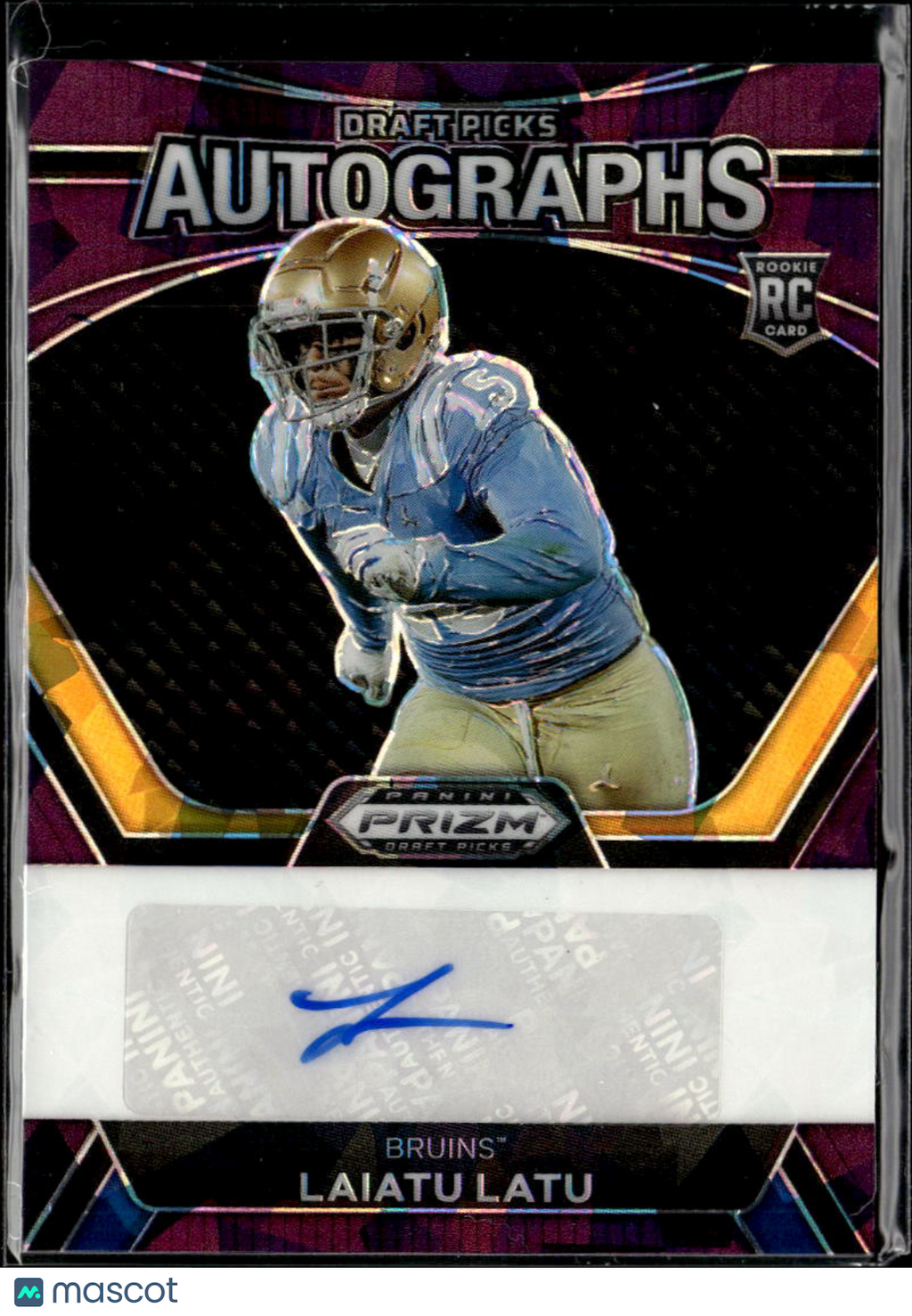 Laiatu Latu 2024 Prizm Draft Picks Auto Autograph RC Purple 9/99 UCLA Bruins