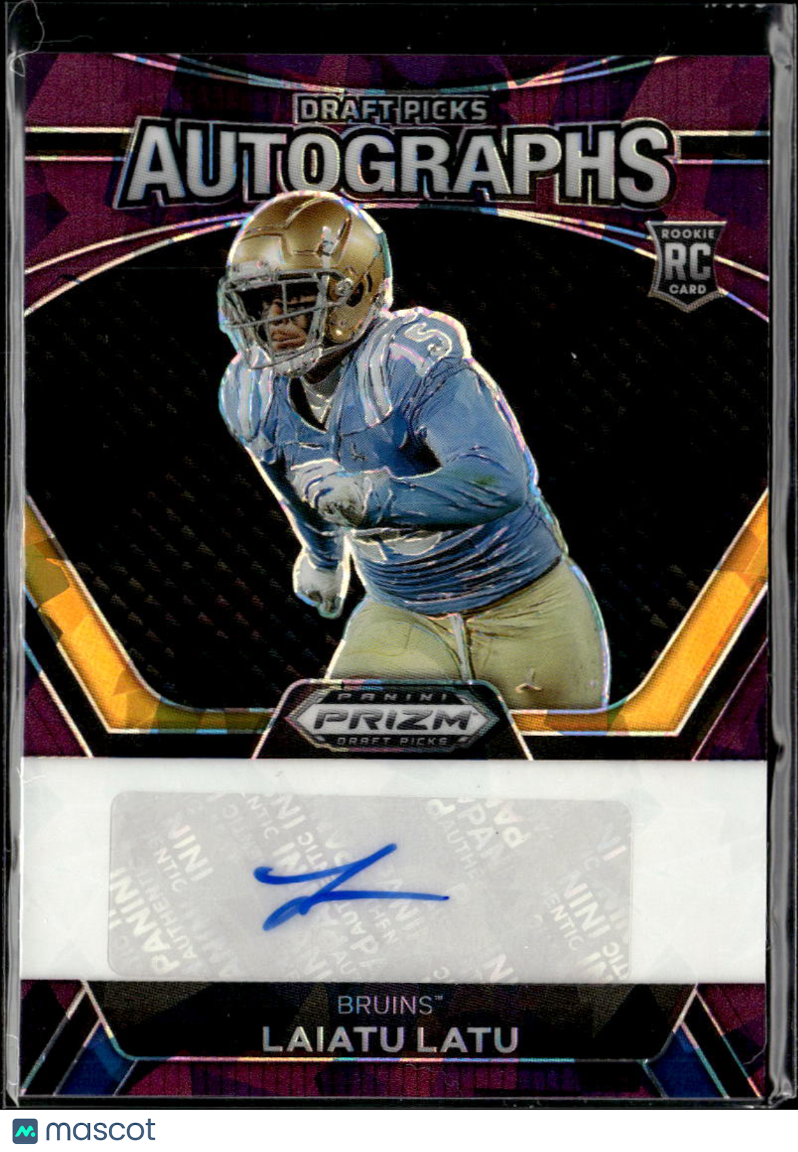 Laiatu Latu 2024 Prizm Draft Picks Auto Autograph RC Purple 9/99 UCLA Bruins