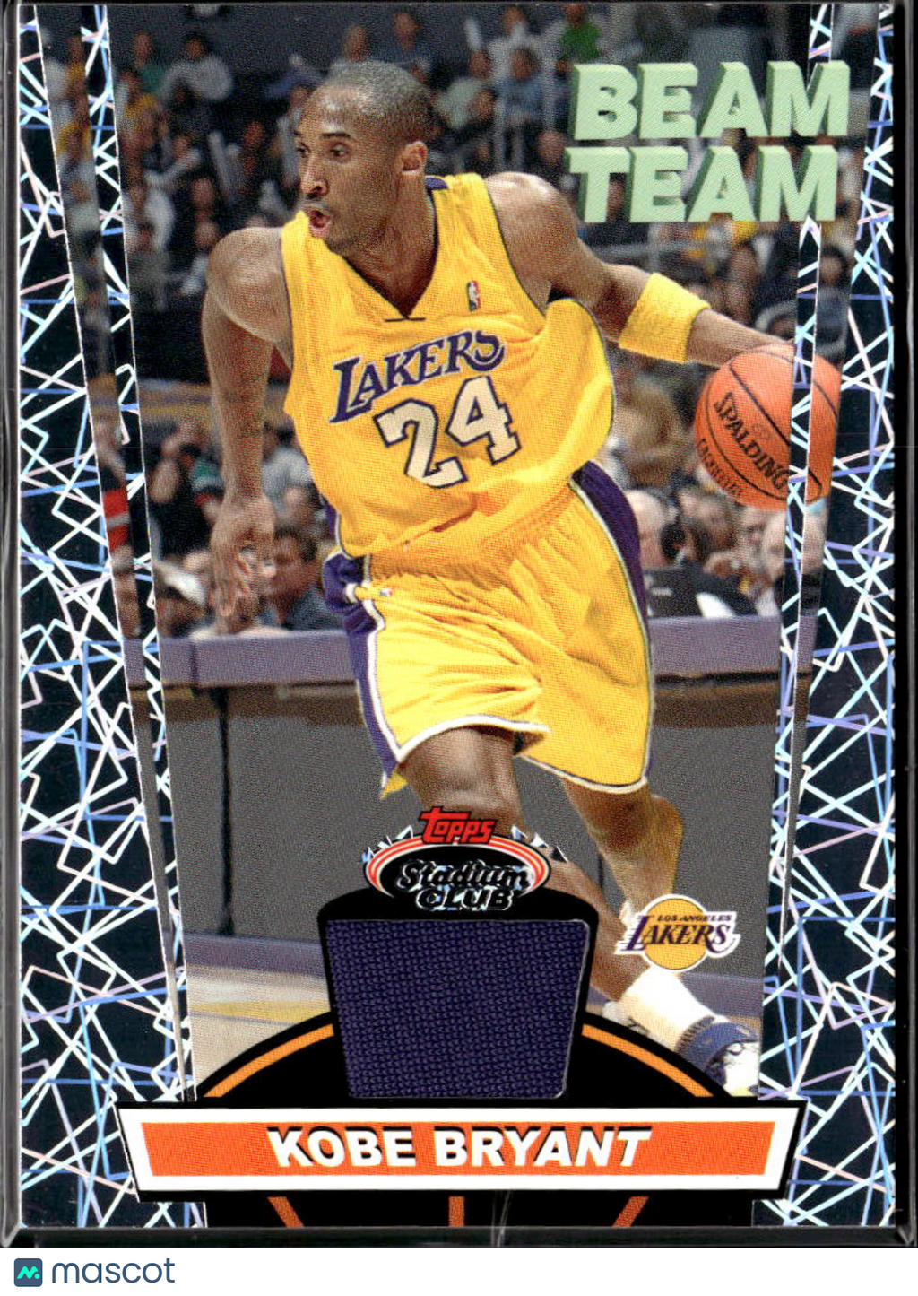 Kobe Bryant 2007 Topps Stadium Club Beam Team Game Worn Patch Los Angeles Lakers