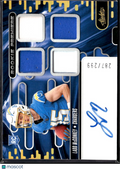 Ladd McConkey 2024 Absolute Auto Autograph Patch RC 287/299 Los Angeles Chargers
