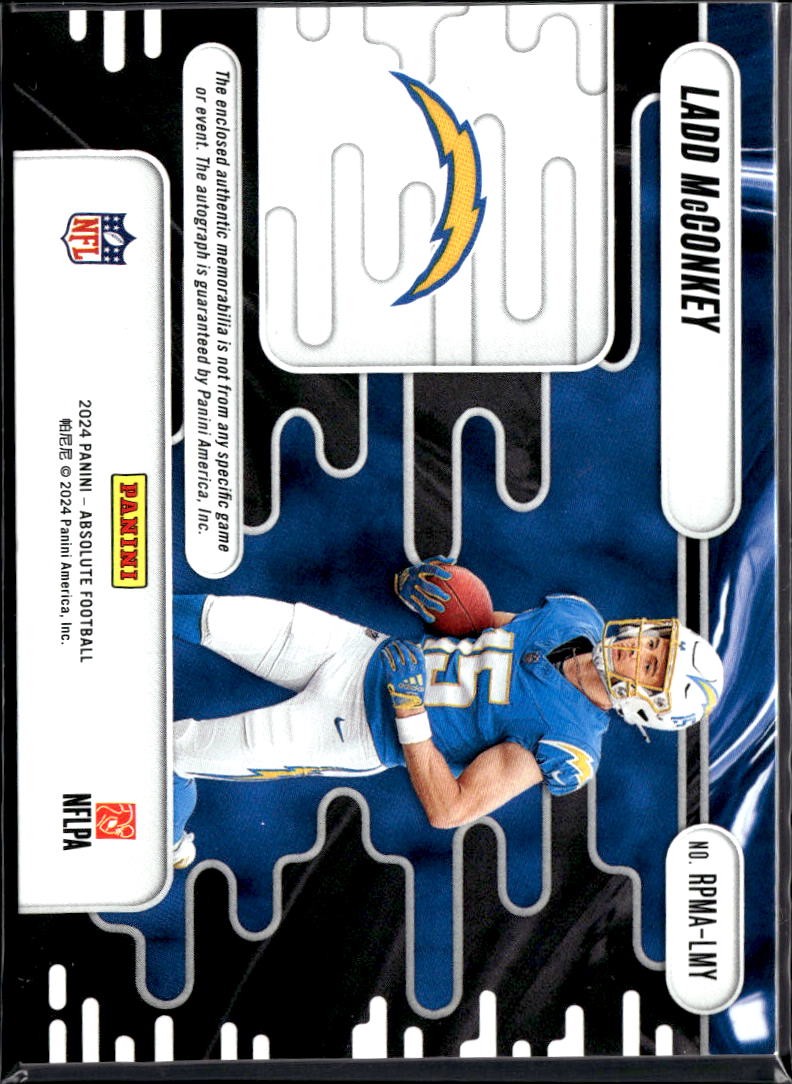 Ladd McConkey 2024 Absolute Auto Autograph Patch RC 287/299 Los Angeles Chargers