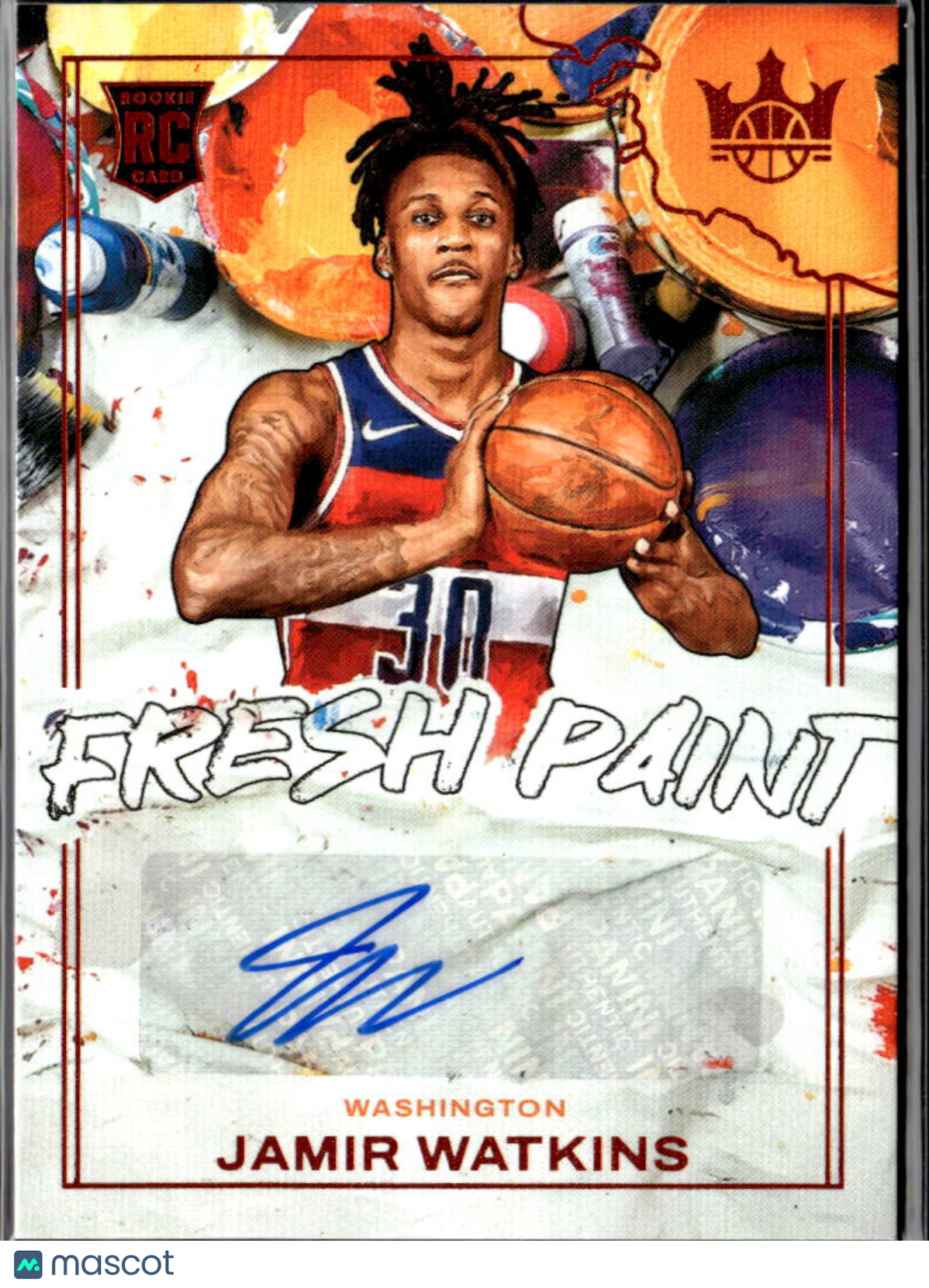 Jamir Watkins 2025-26 Court Kings Auto Autograph RC 28/35 Washington Wizards