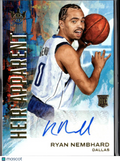 Ryan Nembhard 2025-26 Court Kings Heir Auto Autograph 89/99 Dallas Mavericks