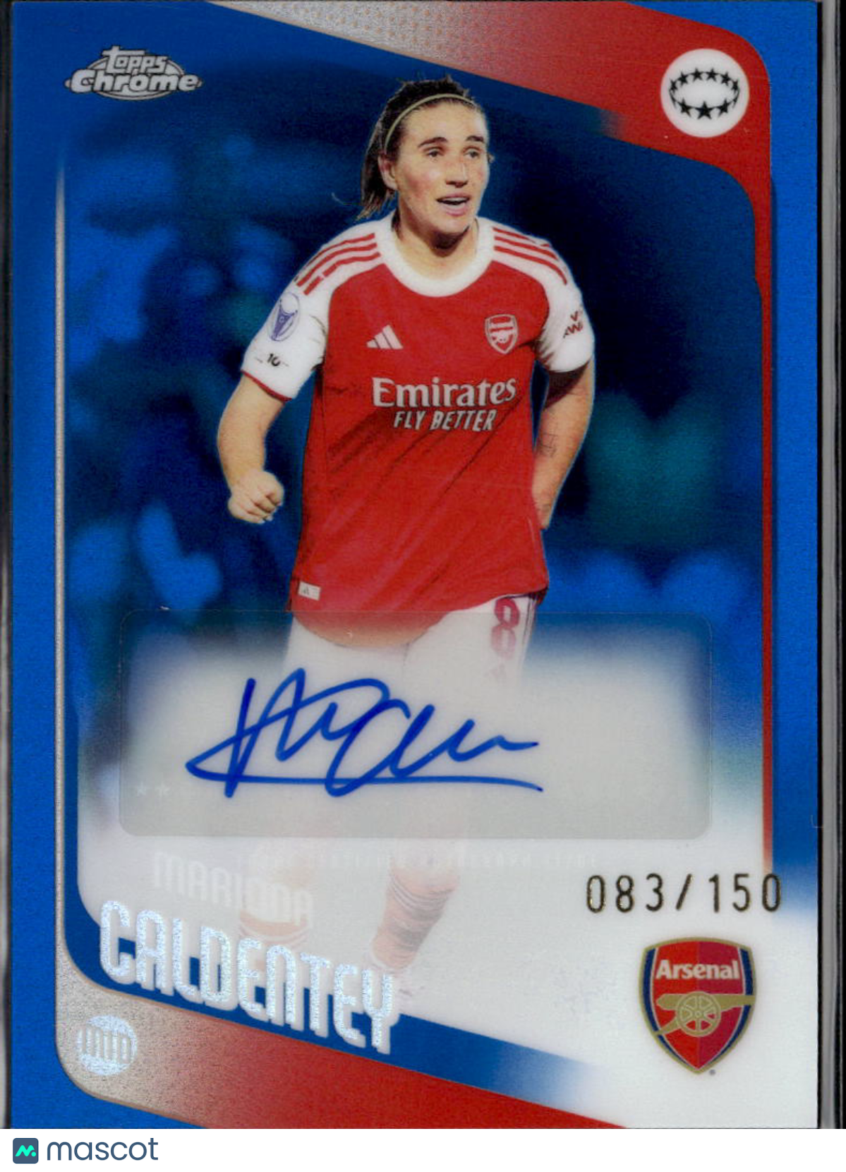 Mariona Caldentey 2026 Topps Chrome Women's Auto Autograph 83/150 Arsenal FC