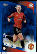 Lea Schuller 2026 Topps Chrome Women's Blue Wave 52/150 Manchester United