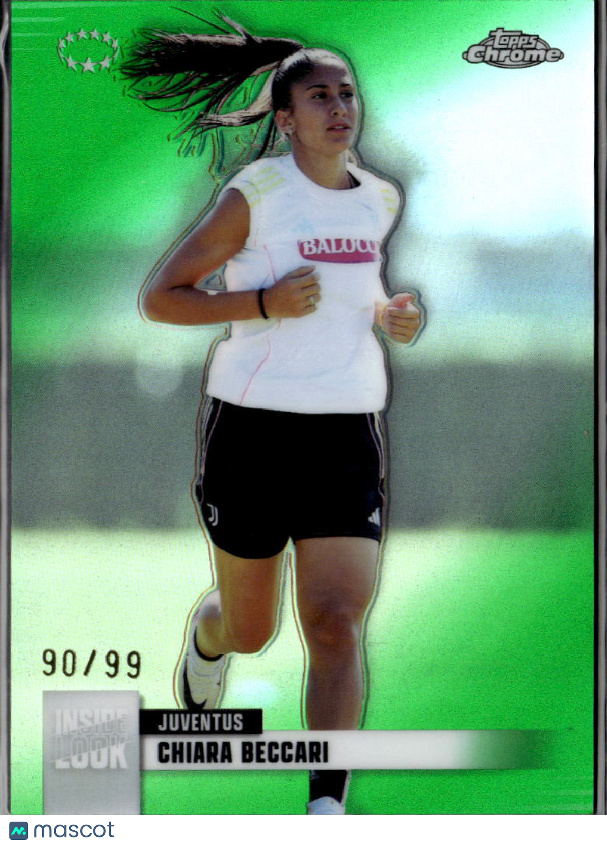 Chiara Beccari 2026 Topps Chrome Women's Inside Look Green 90/99 Juventus