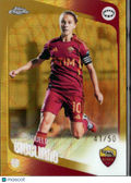 Manuela Giugliano 2026 Topps Chrome Women's GOLD Wave Refractor 41/50 AS Roma