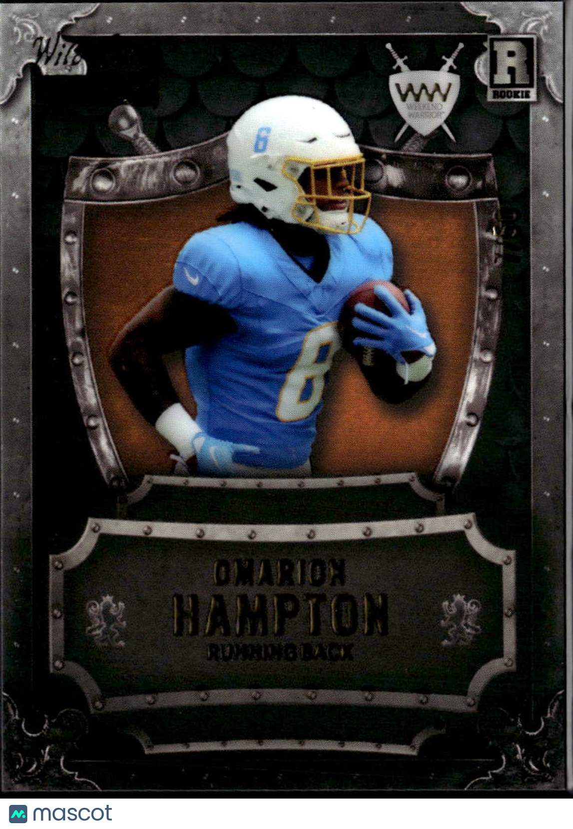 Omarion Hampton 2025 Wild Card Rookie RC Los Angeles Chargers 7/50