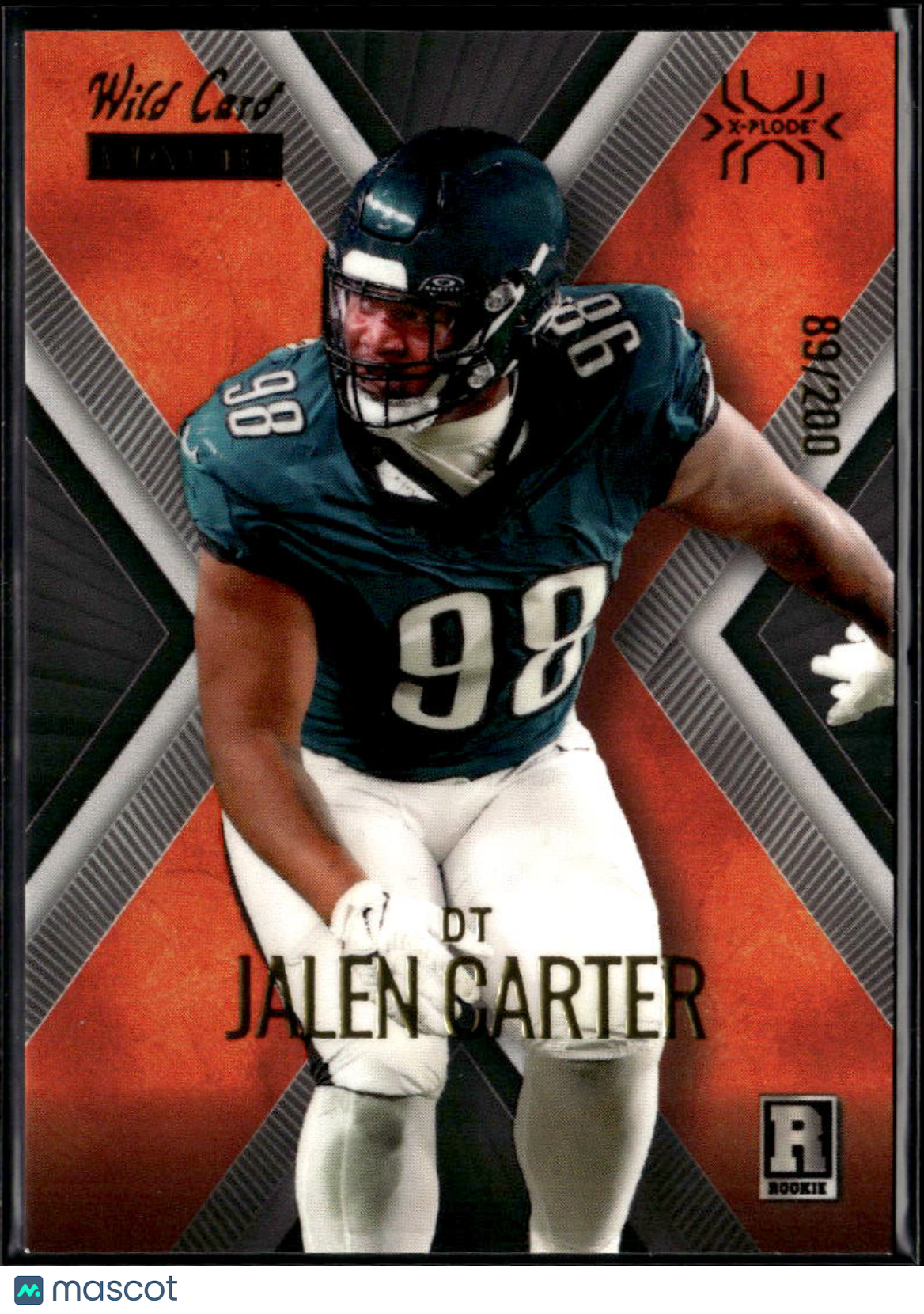 Jalen Carter 2023 Wild Card X-Plode Rookie RC 89/200 Philadelphia Eagles