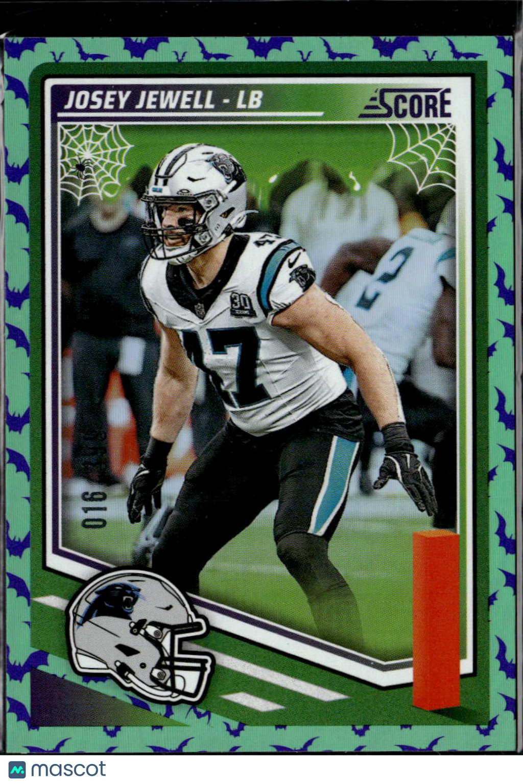 Josey Jewell 2025 Score Halloween Green 16/399 Carolina Panthers