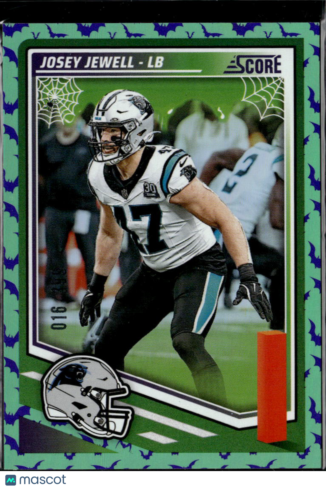 Josey Jewell 2025 Score Halloween Green 16/399 Carolina Panthers