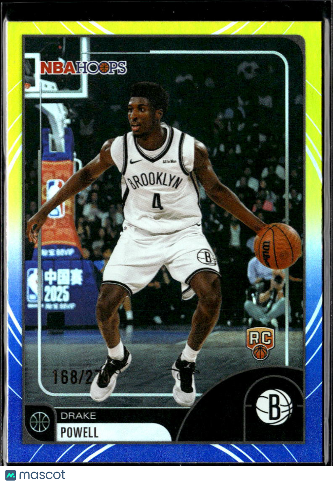 Drake Powell 2026 Topps NBA Hoops Rookie RC 168/275 Brooklyn Nets