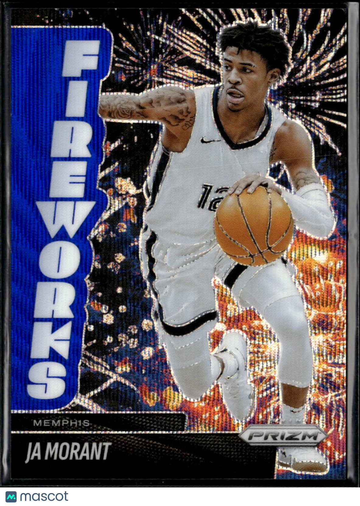 Ja Morant 2026 Prizm Fireworks Blue Wave 215/249 Memphis Grizzlies