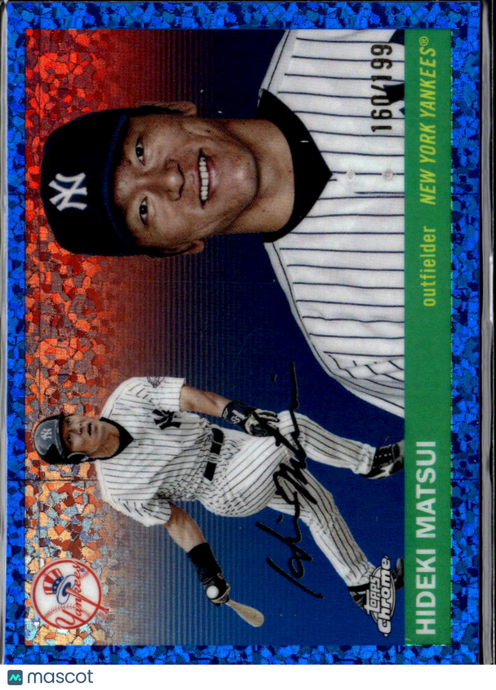 Hideki Matsui 2026 Topps Chrome Platinum Blue Mini-Diamond /199 New York Yankees