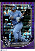 Salvador Perez 2025 Bowman Chrome Purple Geometric 98/250 Kansas City Royals