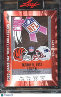 Tom Brady 2023 Leaf Game Day Game Used Ticket  Bengals New England Patriots