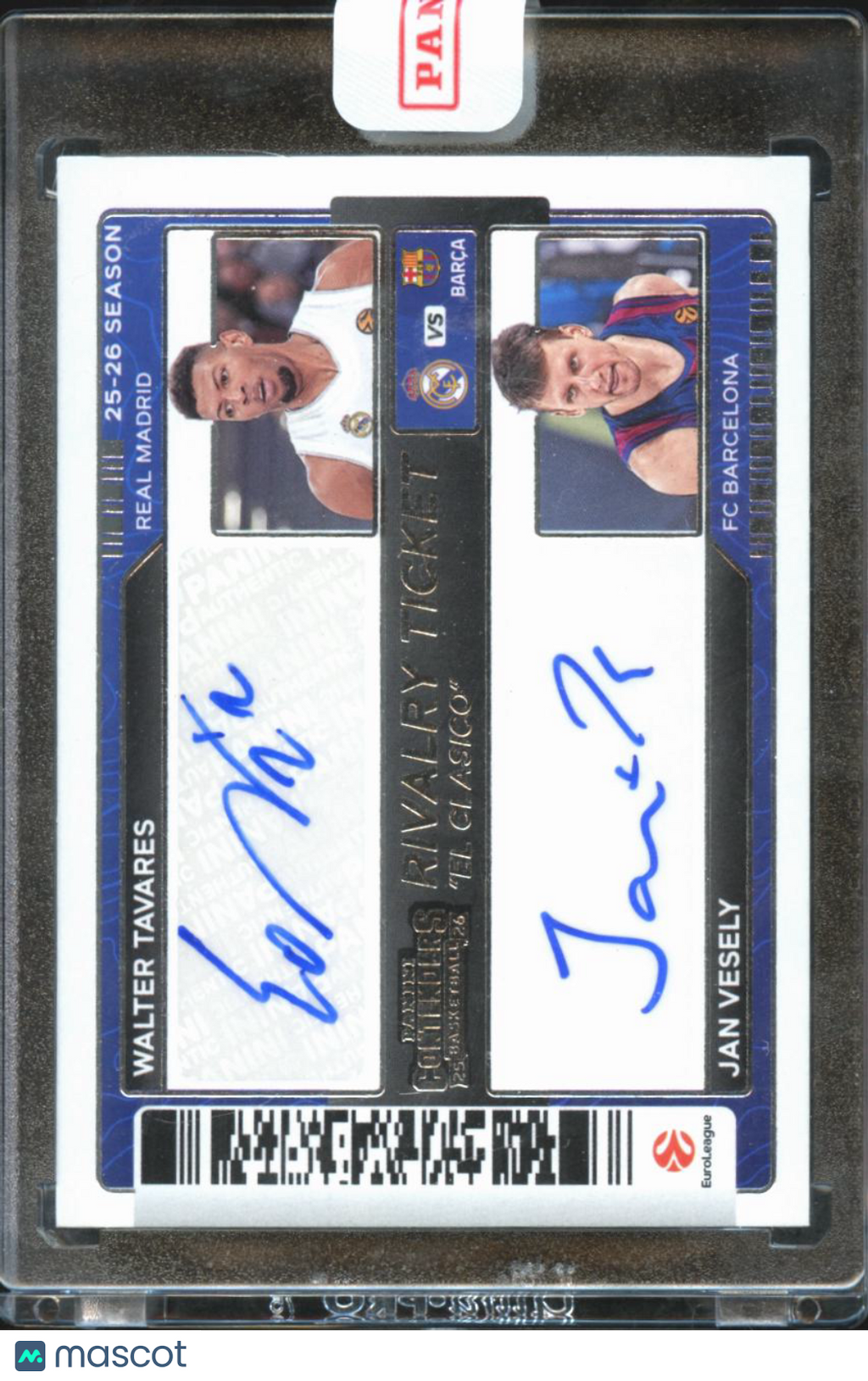 Walter Tavares / Jan Vesely 2026 Contenders EuroLeague Auto Autograph Barcelona