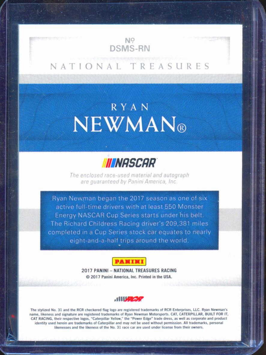 Ryan Newman 2017 National Treasures Racing Auto Autograph LOGO Patch 6/20