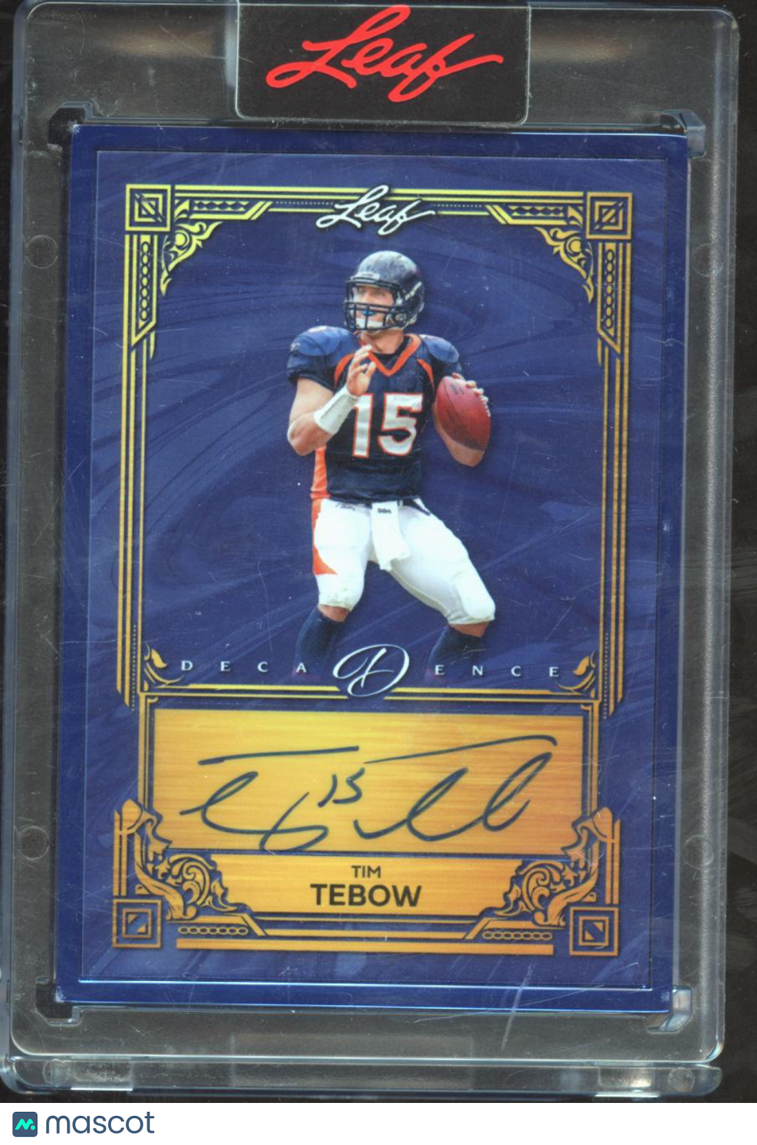 Tim Tebow 2026 Leaf Decadence Auto Autograph 1/4 Denver Broncos