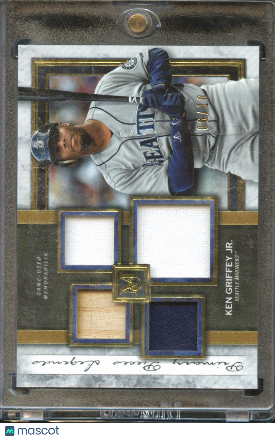 Ken Griffey Jr. 2020 Museum Collection Game Worn Jersey Patch 6/10 Mariners