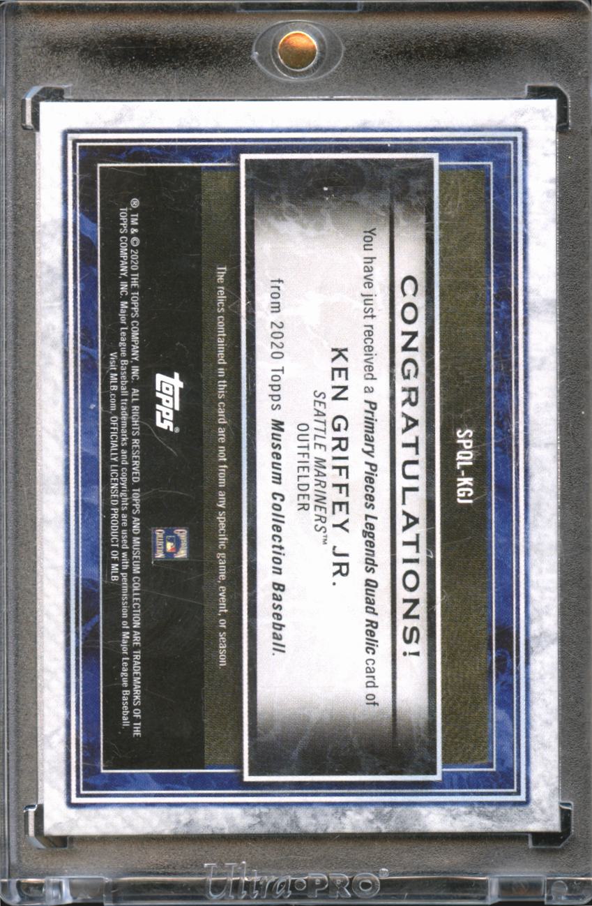 Ken Griffey Jr. 2020 Museum Collection Game Worn Jersey Patch 6/10 Mariners