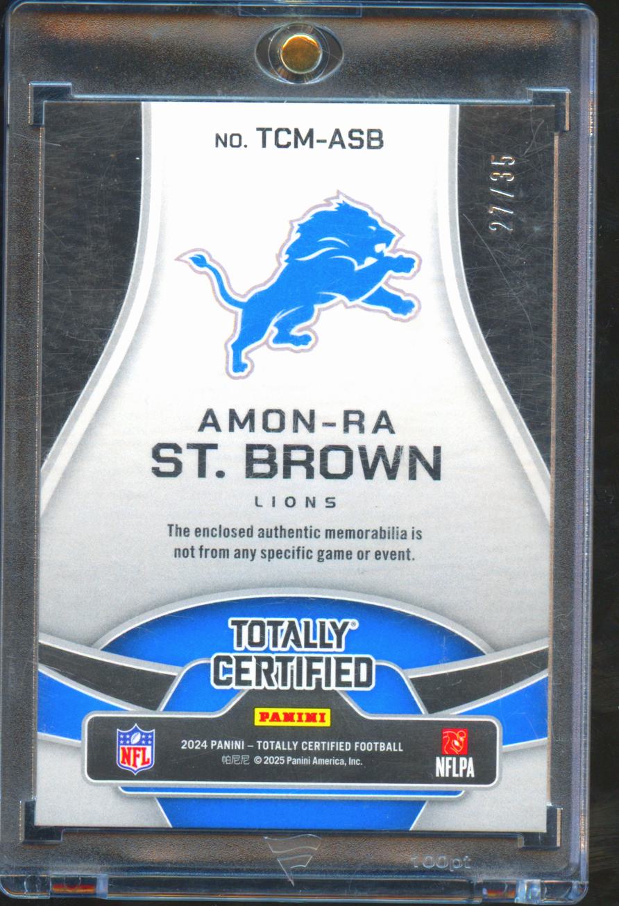 Amon-Ra St. Brown 2025 Totally Certified Camo 3 Color Patch 27/35 Detroit Lions