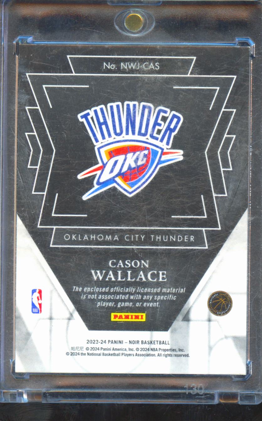 Cason Wallace 2023-24 Noir 3 Color Jersey Patch RC 3/25 Oklahoma City Thunder
