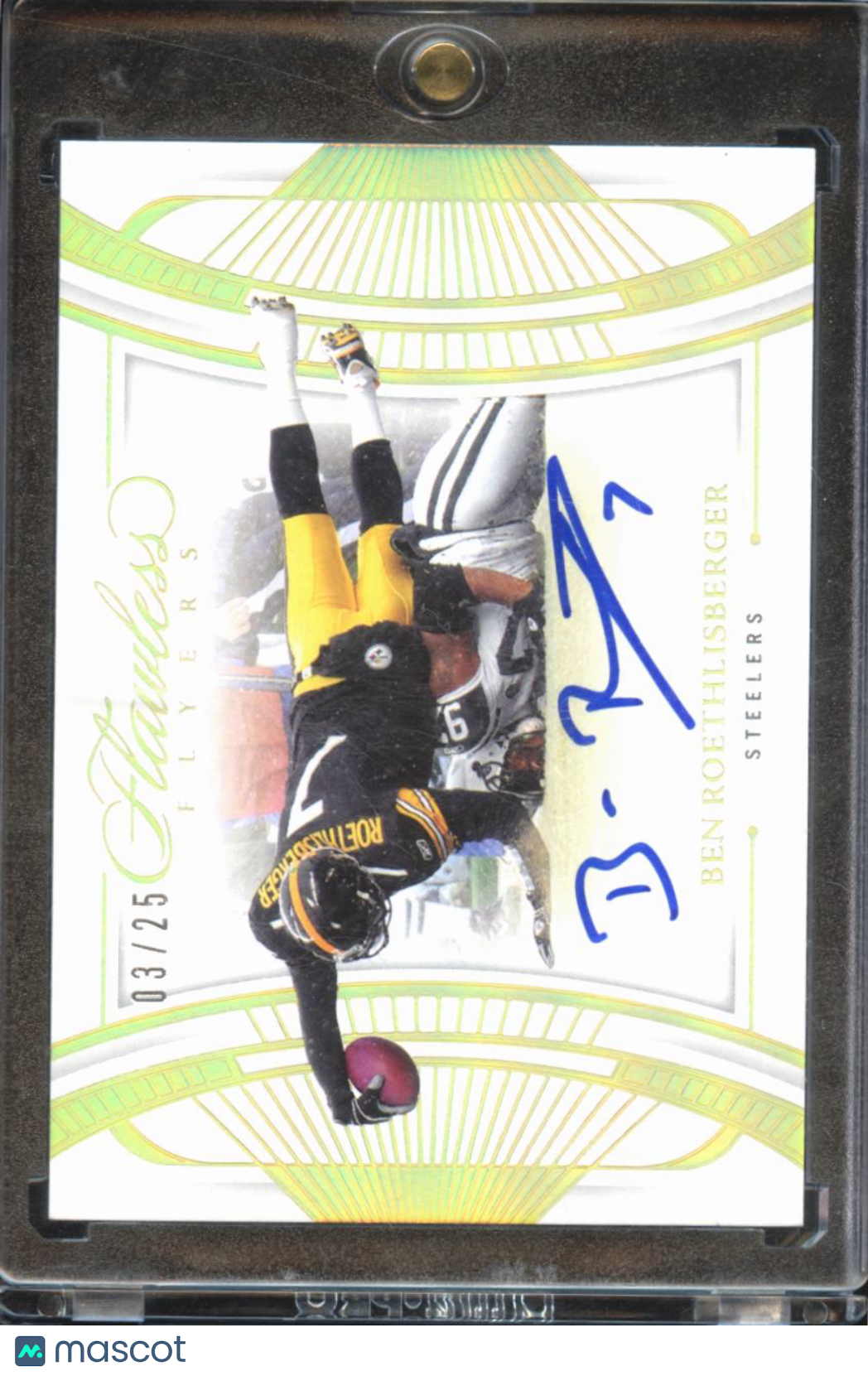 Ben Roethlisberger 2024 Flawless Flyers Auto Autograph 3/25 Pittsburgh Steelers
