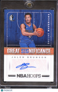 Jalen Brunson 2018-19 Hoops Significance Auto Autograph RC Knicks Mavericks