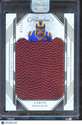 Aaron Donald 2024 Flawless Super Bowl Leather Game Used Football 7/14 LA Rams