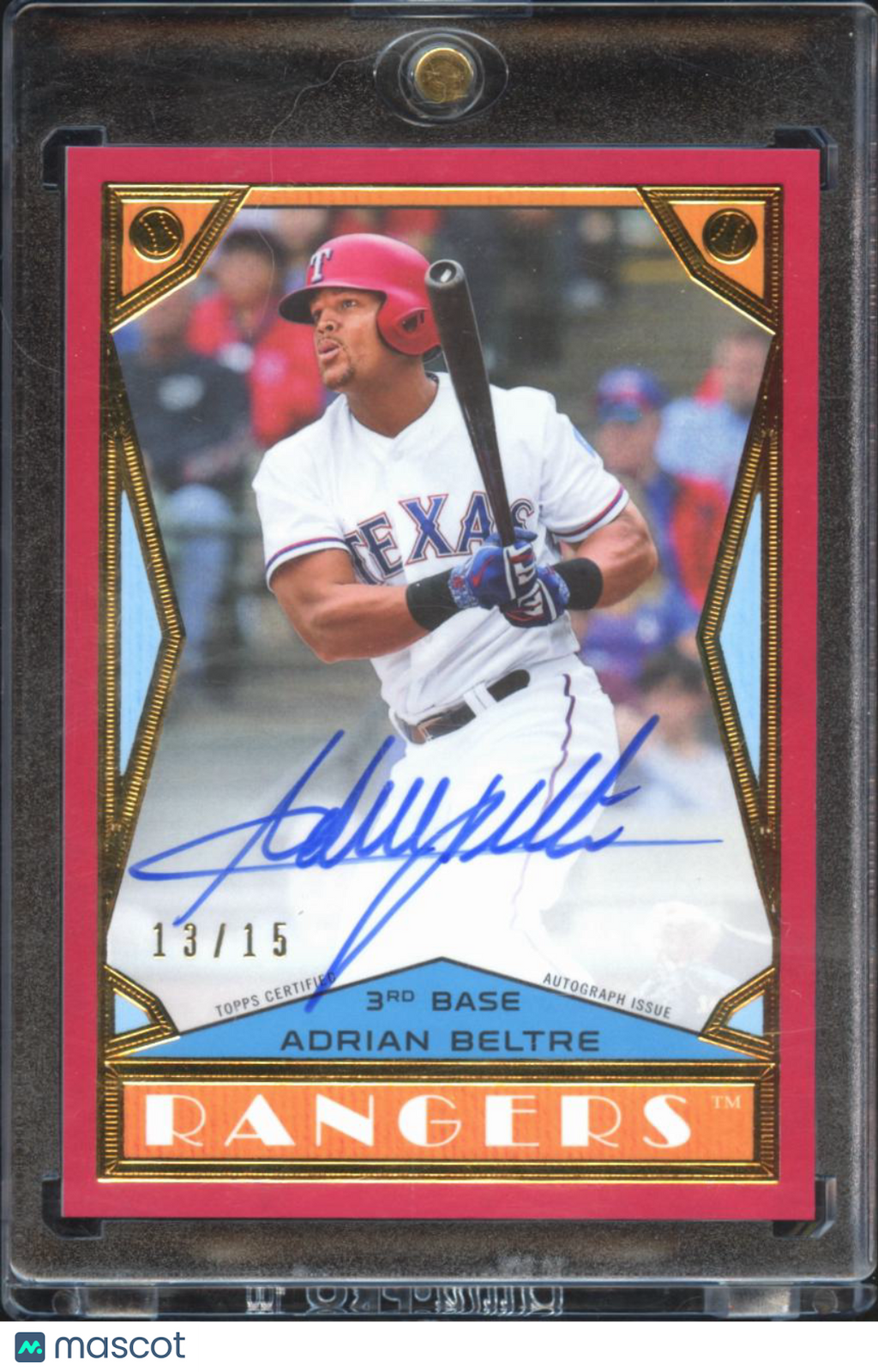 Adrian Beltre 2018 Topps Brooklyn Collection Auto Autograph 13/15 Texas Rangers