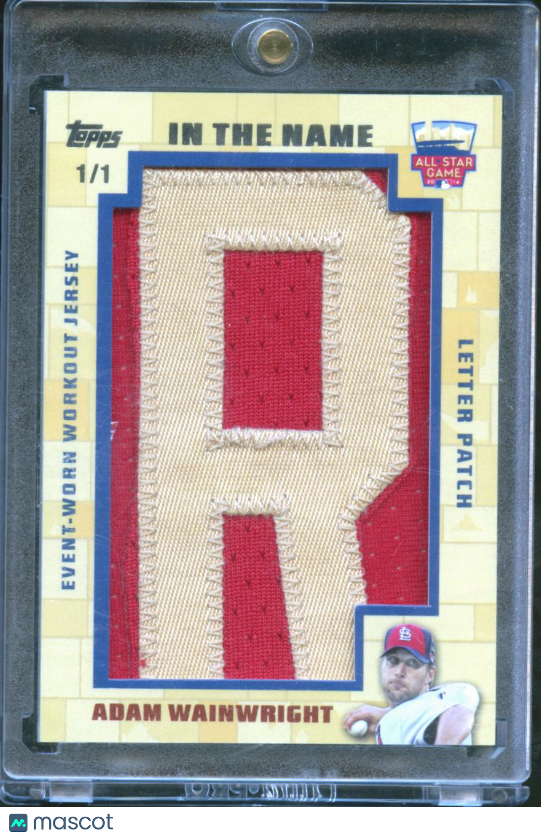 Adam Wainwright 2015 Topps In Name Letter Patch 1/1 St. Louis Cardinals