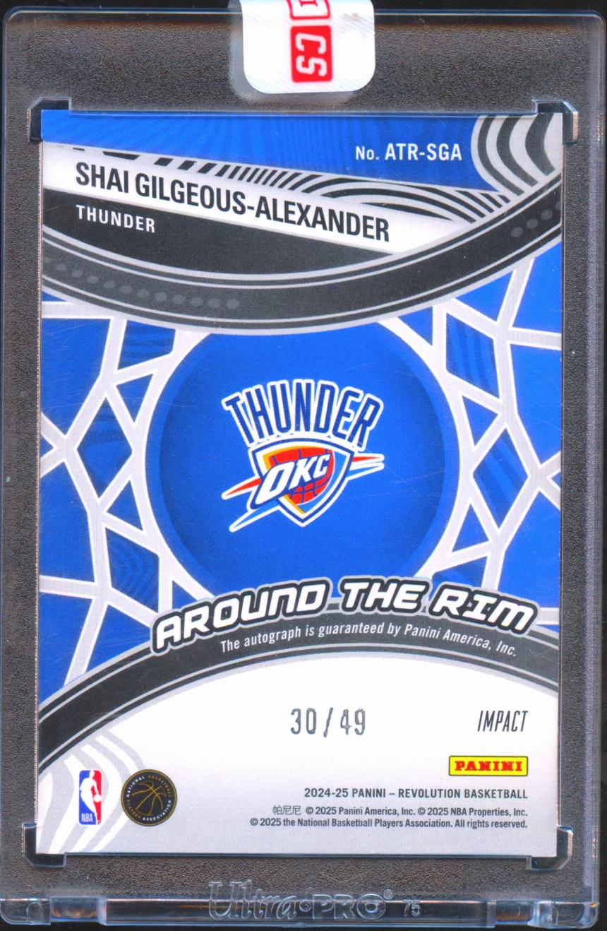 Shai Gilgeous-Alexander 2024-25 Revolution Auto Autograph 30/49 OKC Thunder