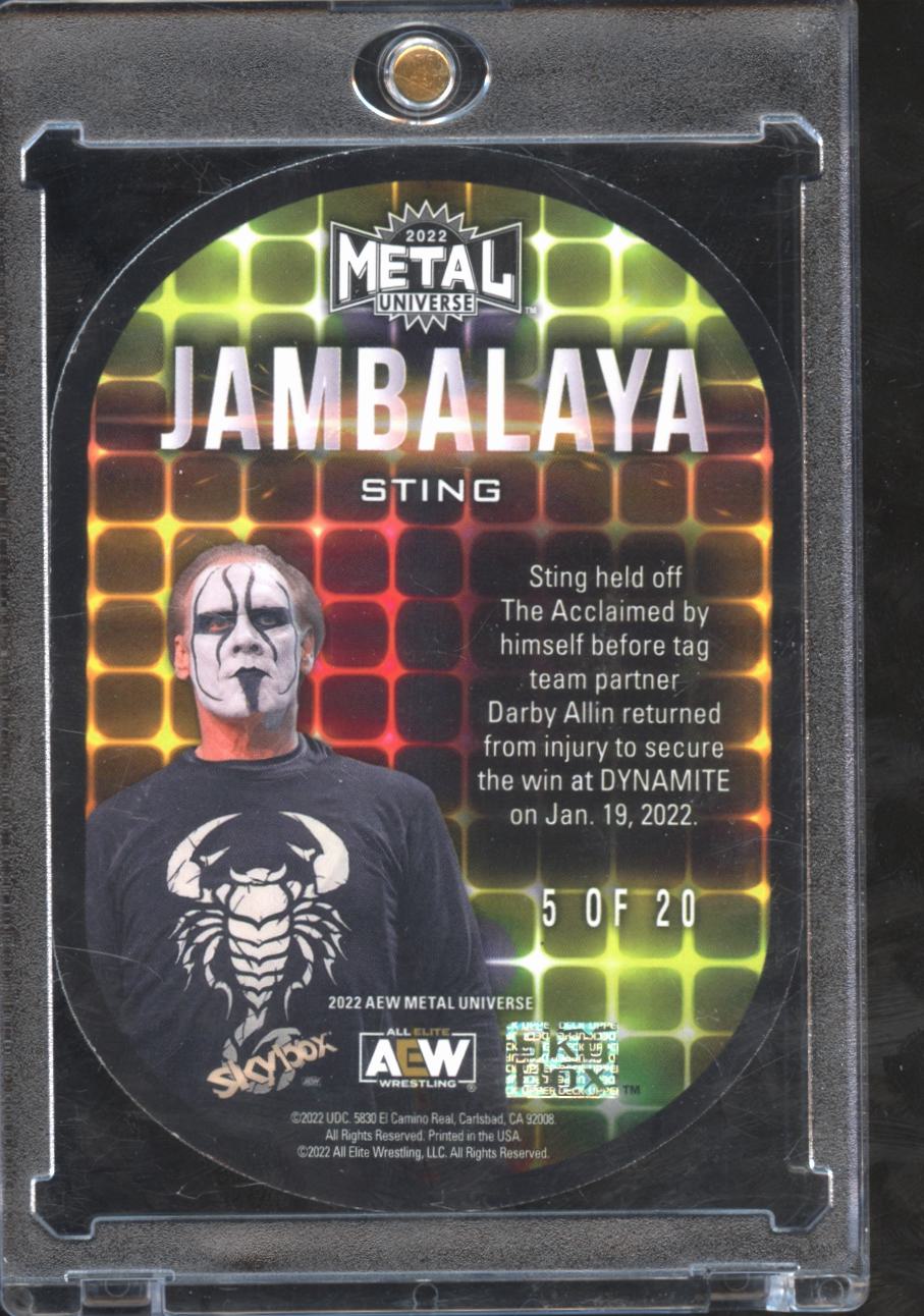 Sting 2022 SkyBox Metal Universe AEW Jambalaya SSP CASE HIT Wrestling