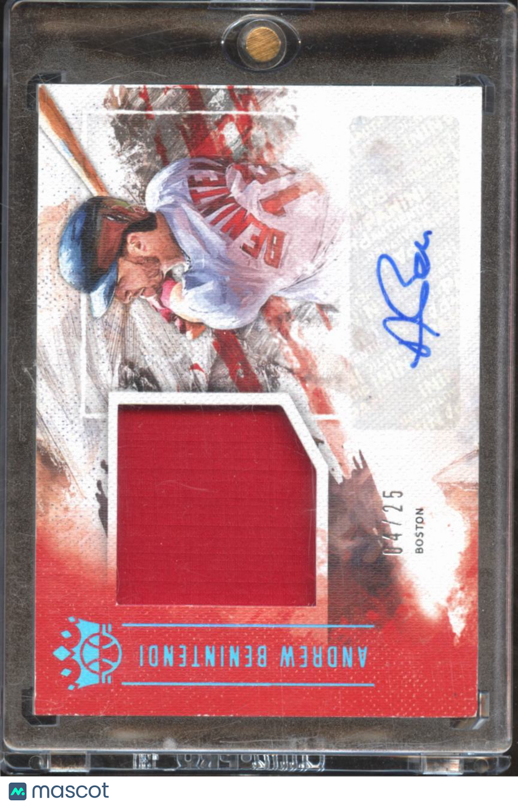 Andrew Benintendi 2019 Diamond Kings Auto Autograph Patch 4/25 Boston Red Sox