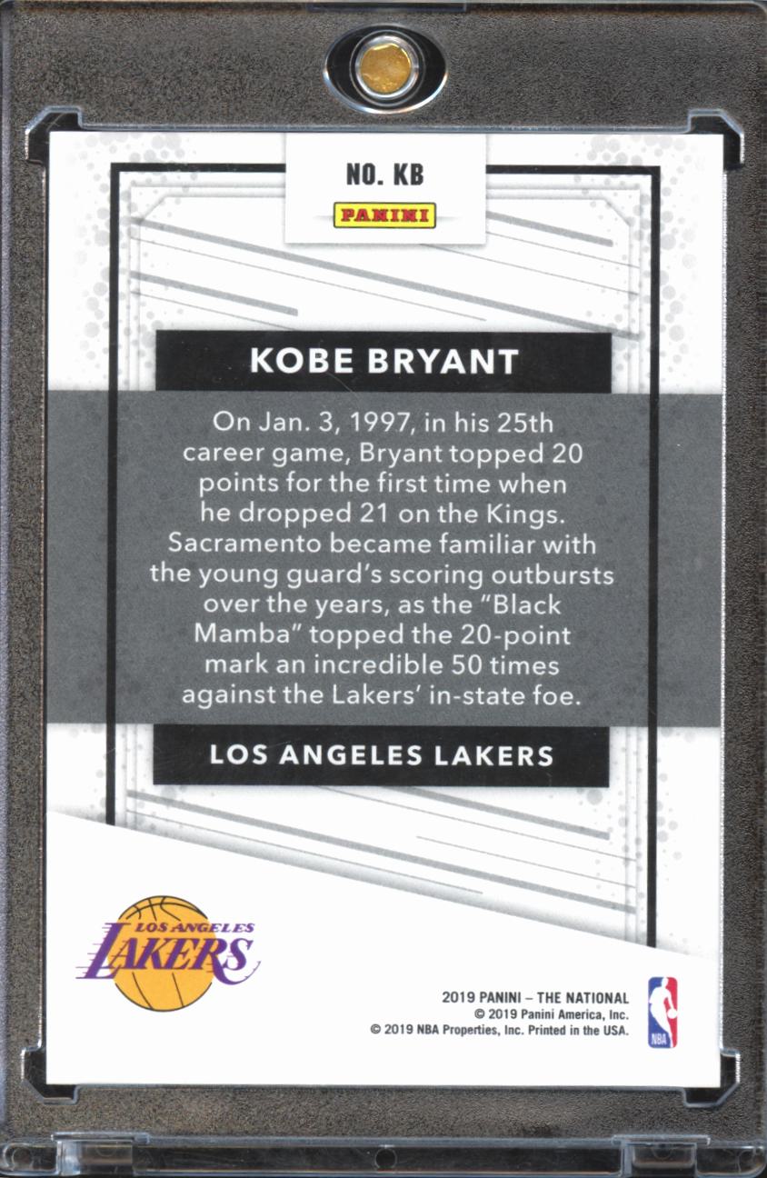 Kobe Bryant 2019 Panini The National Legends 18/50 Los Angeles Lakers