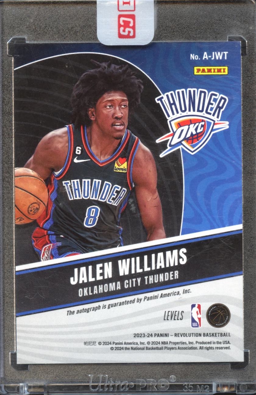 Jalen Williams 2023-24 Revolution Auto Autograph Levels Oklahoma City Thunder