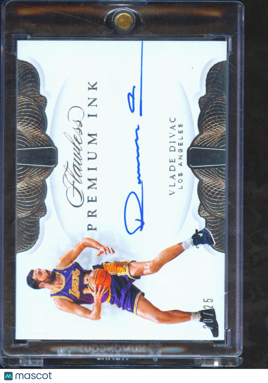 Vlade Divac 2018-19 Flawless Premium Ink Auto Autograph 20/25 Los Angeles Lakers