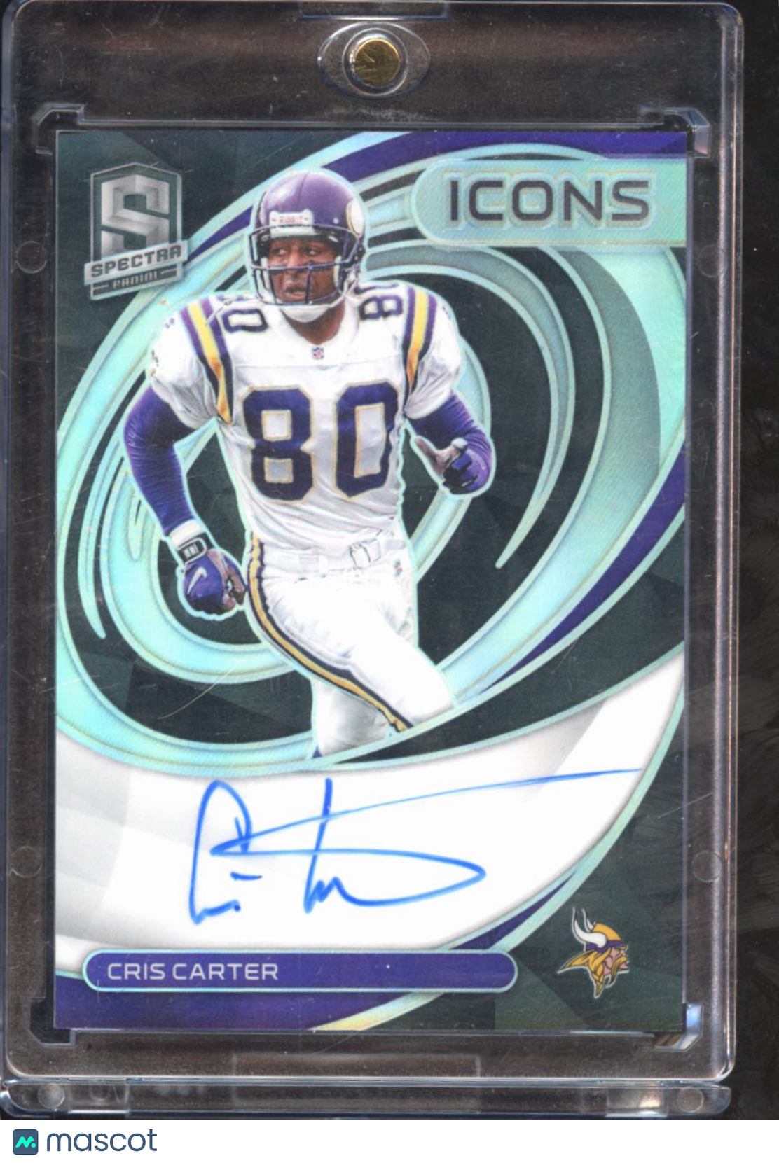 Cris Carter 2022 Spectra Icons Auto Autograph 3/25 Minnesota Vikings