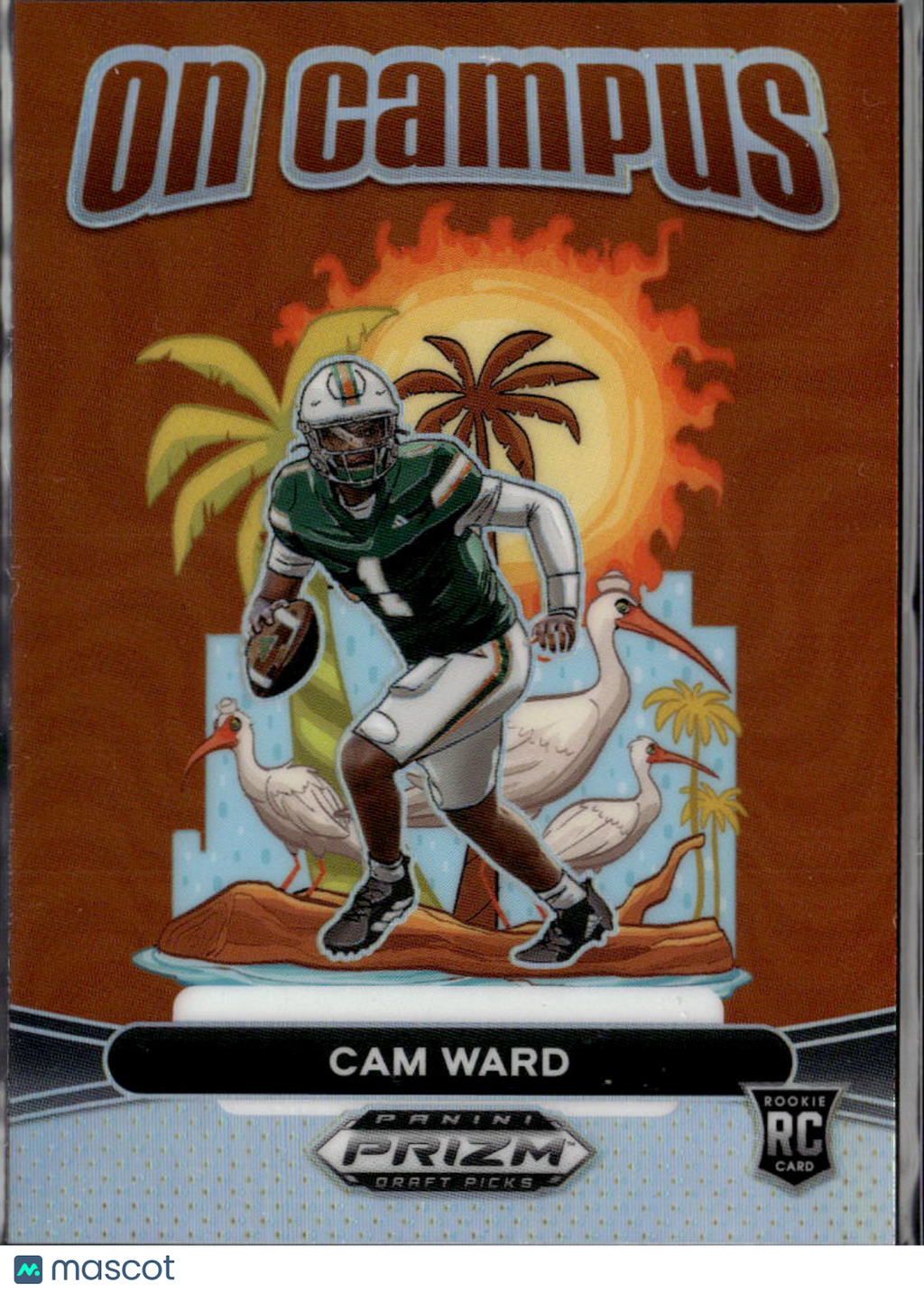 Cam Ward 2025 Prizm Draft Picks On Campus RC CASE HIT Miami Hurricanes