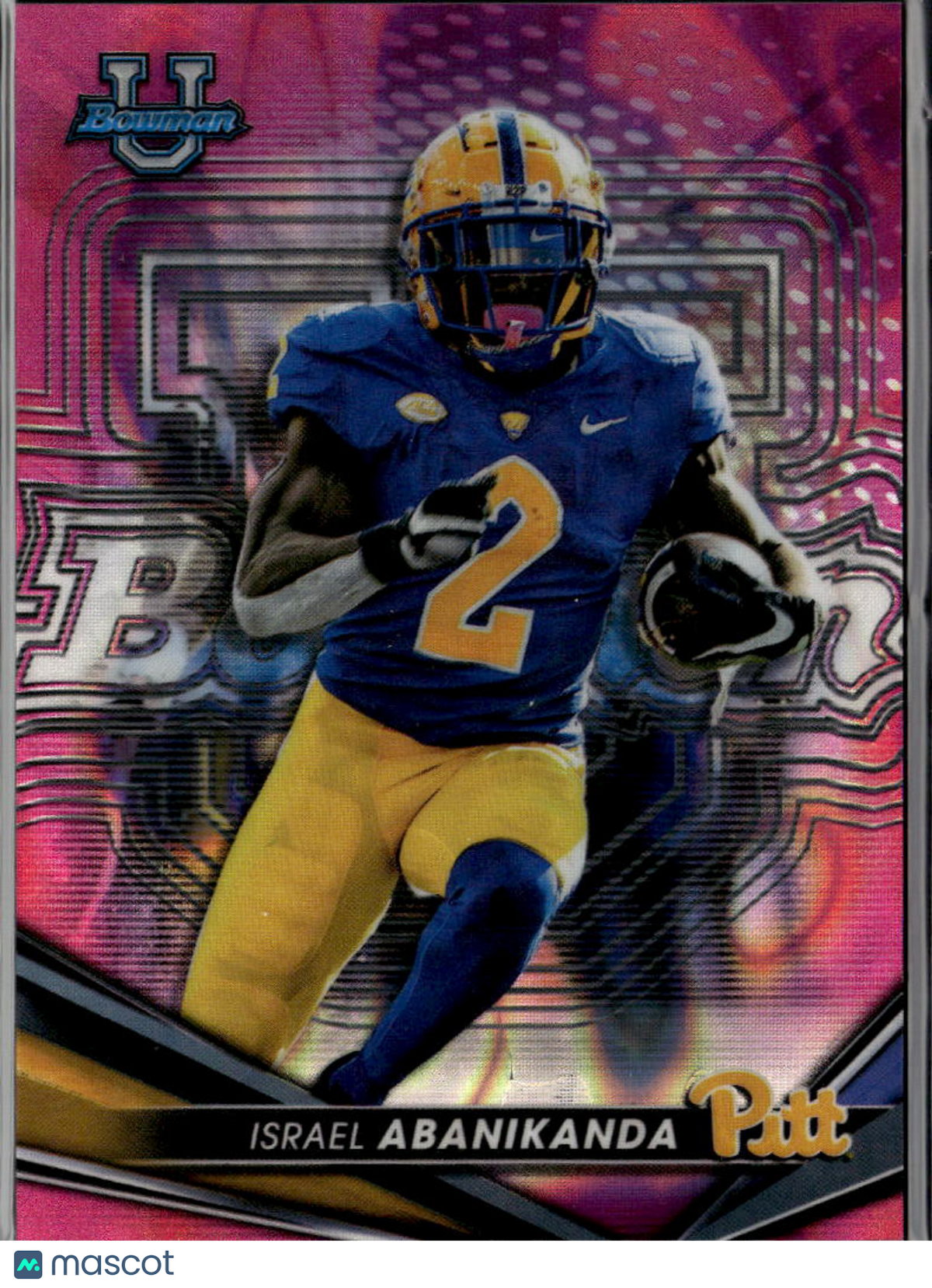 Israel Abanikanda 2022 Bowman's Best Pink /100 Pittsburgh Panthers
