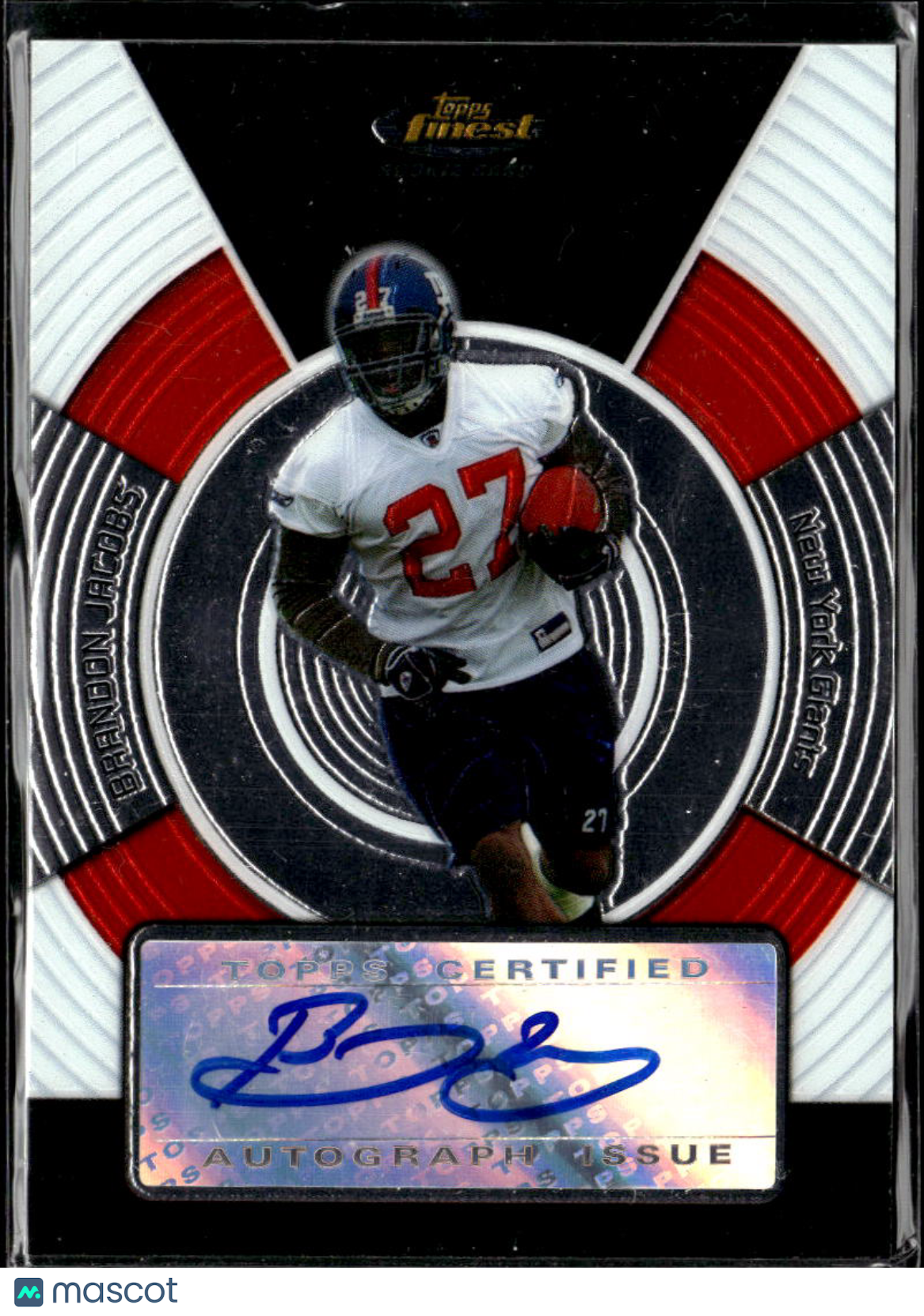 Brandon Jacobs 2005 Topps Finest Auto Autograph RC New York Giants
