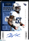 Zach Brown 2012 Panini Contenders Auto Autograph RC Tennessee Titans