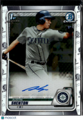 Austin Shenton 2020 Bowman Chrome 1st Auto Autograph Seattle Mariners