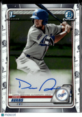 Drew Avans 2020 Bowman Chrome 1st Auto Autograph Los Angeles Dodgers