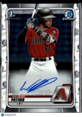 Wilderd Patino 2020 Bowman Chrome 1st Auto Autograph Arizona Diamondbacks