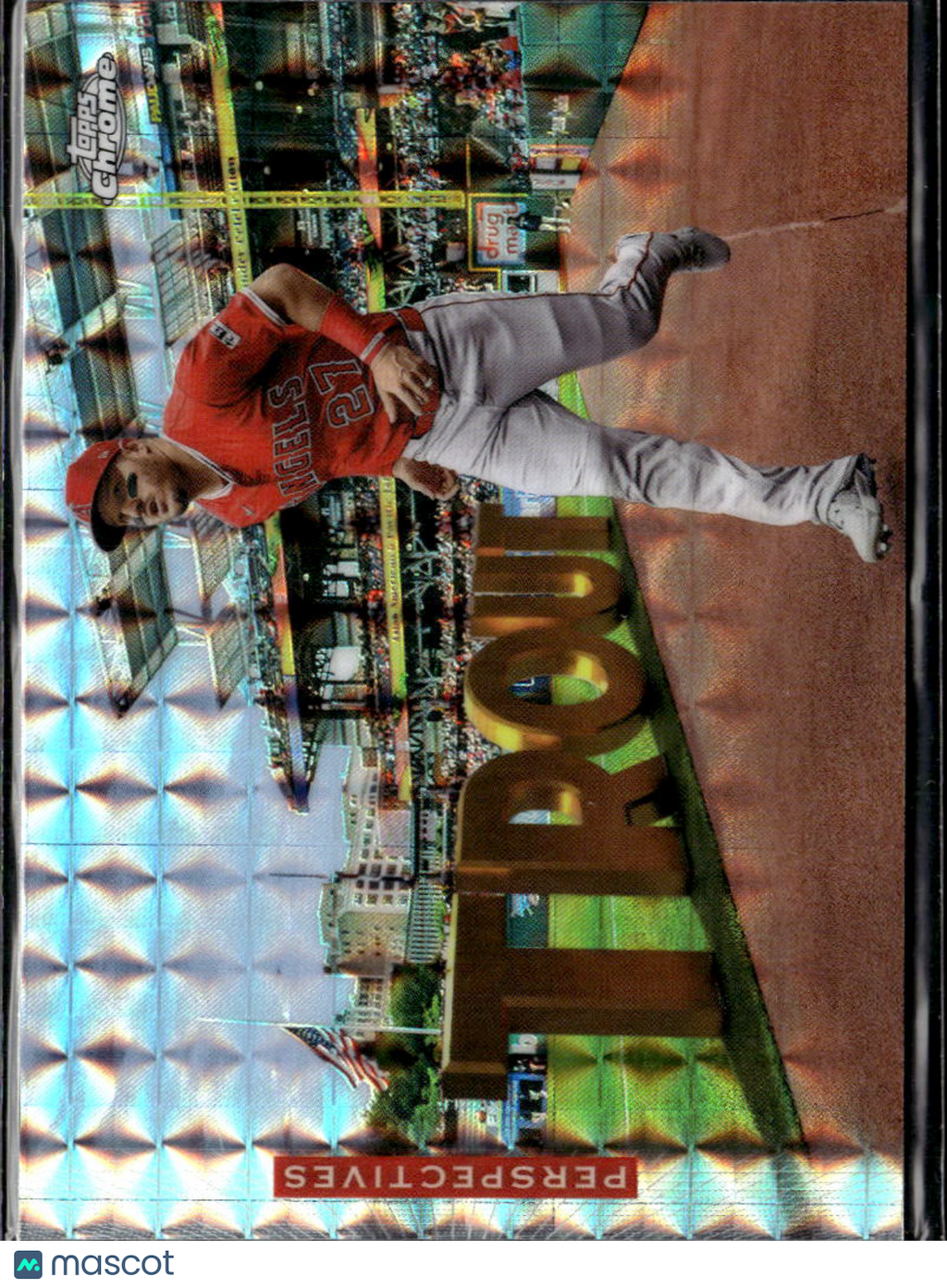 Mike Trout 2026 Topps Chrome Perspectives Geometric Refractor Los Angeles Angels