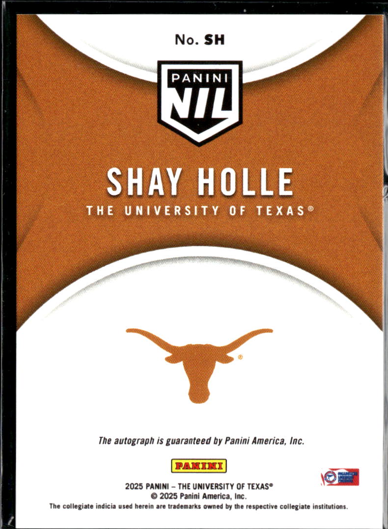 Shay Holle 2025 Panini NIL Auto Autograph Texas Longhorns