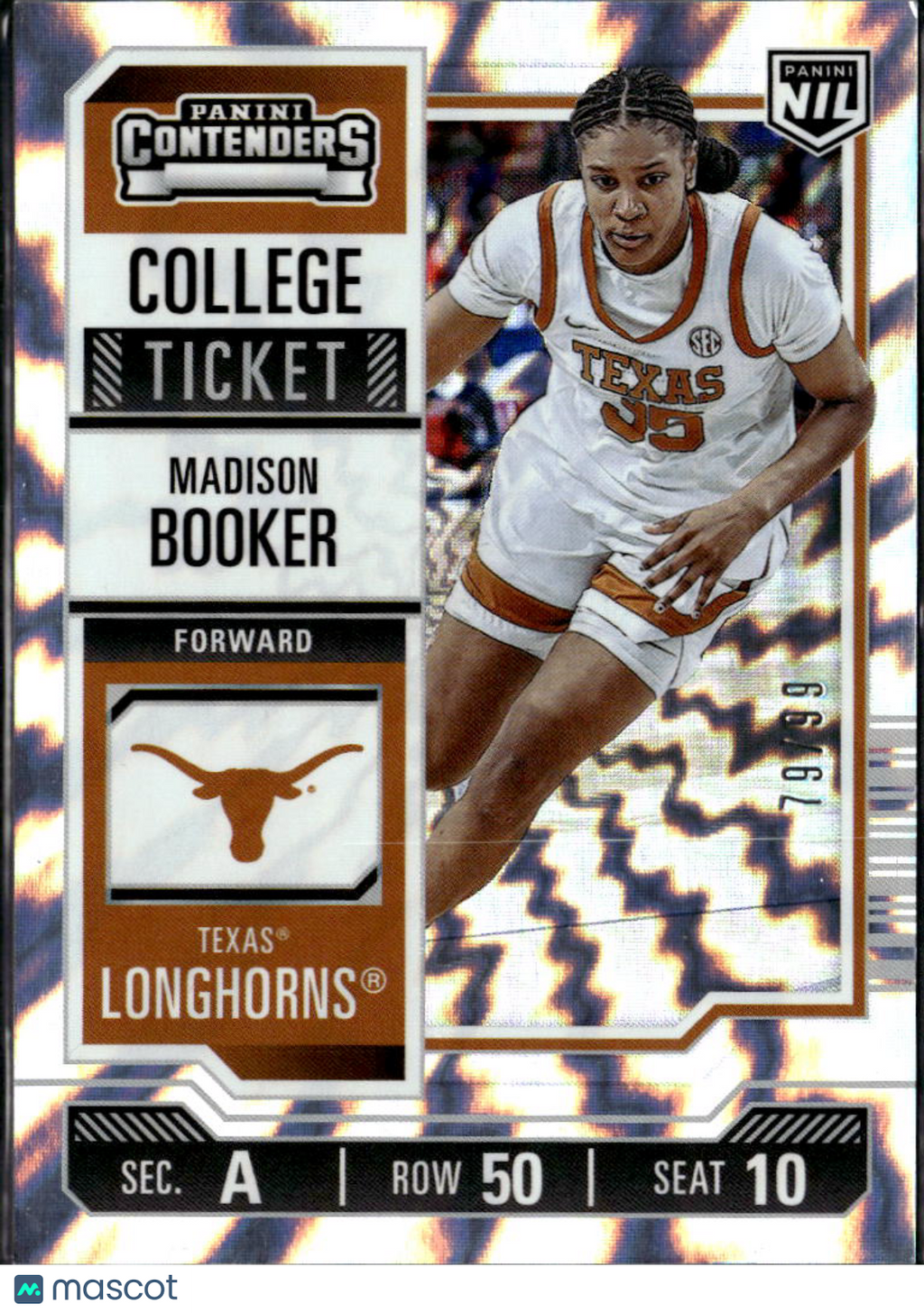 Madison Booker 2025 Contenders Rookie RC /99 Texas Longhorns